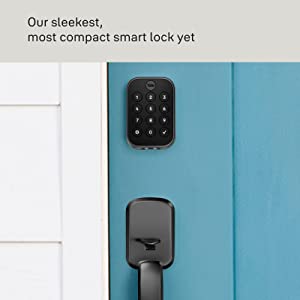 Yale Assure Lock 2 Key-Free Keypad with Bluetooth in Black Suede Bluetooth (No Module) Key-Free Push Button Black