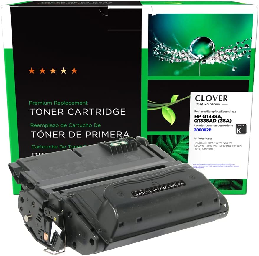 Clover imaging group Clover Remanufactured Toner Cartridge Replacement for HP Q1338A (HP 38A) | Black