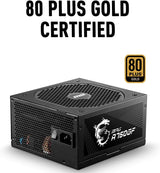 MSI MPG Series A750GF Power Supply (PSU): 750 Watt, Full Modular, 80 PLUS Gold Certified, 10 Year Warranty 750 W 750 W