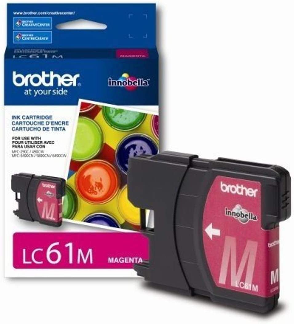 Brother LC61M -Ink Cartridge, 500 Page-Yield, Magenta