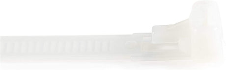 StarTech.com 5"(12cm) Reusable Cable Ties - 1/4"(7mm) Wide, 1-1/8"(30mm) Bundle Dia. 50lb(22kg) Tensile Strength, Releasable Nylon Ties, Indoor/Outdoor, 94V-2/UL Listed, 100 Pack - White (CBMZTRB5) White 5 in | 50 lbs (22kg) Reusable 100