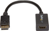 StarTech.com DisplayPort to HDMI Adapter - DP 1.2 to HDMI Video Converter 1080p - DP to HDMI Monitor/TV/Display Cable Adapter Dongle - Passive DP to HDMI Adapter - Latching DP Connector (DP2HDMI2) 8 inches Single