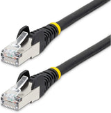 StarTech.com 10ft CAT6a Ethernet Cable - Low Smoke Zero Halogen (LSZH) - 10 Gigabit 500MHz 100W PoE RJ45 S/FTP Black Network Patch Cord Snagless w/Strain Relief (NLBK-10F-CAT6A-PATCH)