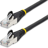 StarTech.com 15ft CAT6a Ethernet Cable - Low Smoke Zero Halogen (LSZH) - 10 Gigabit 500MHz 100W PoE RJ45 S/FTP Black Network Patch Cord Snagless w/Strain Relief (NLBK-15F-CAT6A-PATCH)
