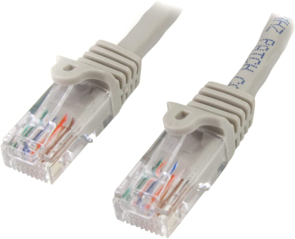StarTech.com Cat5e Patch Cable with Snagless RJ45 Connectors - 50 ft, Gray (45PATCH50GR) 50 ft / 15m Grey