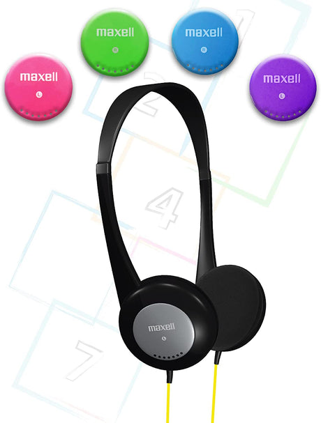 Maxell 195004 Action Kids Headphone with Microphone Black Black Standard Packaging