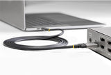 StarTech.com 3ft (1m) Side Screw Locking USB C Cable 10Gbps - USB 3.1/3.2 Gen 2 Type-C Cable - 100W (5A) Power Delivery Charging, DP Alt Mode - Dual Screw Lock - USB-C Cord Charge/Sync (USB31CCSLKV1M)