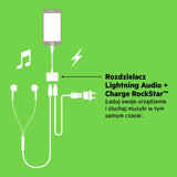 Belkin Lightning Audio + Charge Rockstar, iPhone Lightning Audio Adapter , White Lightning Audio + Lightning Charge Lightning Connector