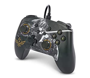 PowerA Enhanced Wired Controller for Nintendo Switch - Battle-Ready Link, Gamepad, game controller, wired controller, officially licensed