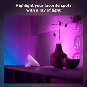 Philips Hue Bloom White and Color Ambiance Smart Lamp, Works with Amazon Alexa, Apple Homekit and Google Assistant, Bluetooth Compatible, Corded, White Bloom White 1 Count (Pack of 1)