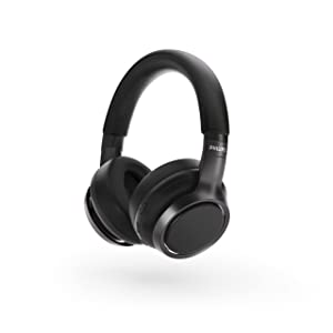 Philips H9505 Hybrid Active Noise Canceling (ANC) Over Ear Wireless Bluetooth Pro-Performance Headphones with Multipoint Bluetooth Connection Black One-Size ANC Pro w/ Integrated Assistant