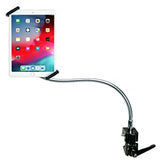 Ctadigital Gooseneck Clamp Stand – CTA Heavy-Duty Security Clamp Stand with Universal Holder (Works with Otterbox Case) for iPad 7th/ 8th/ 9th Gen 10.2”, Surface Pro 4, and 7-14” Tablets (PAD-HGTS)