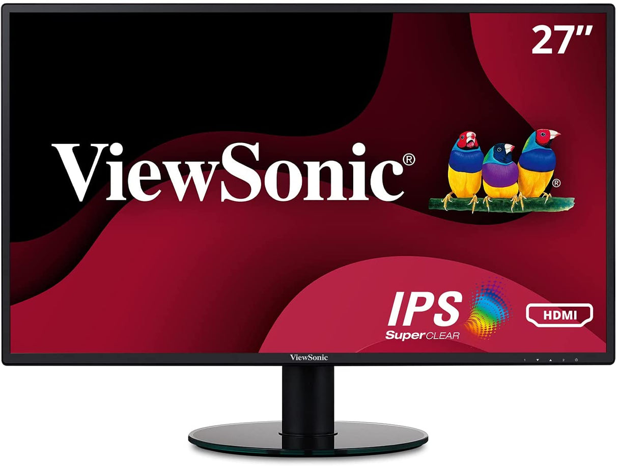 ViewSonic VA2719-SMH 27 Inch IPS 1080p Frameless LED Monitor with HDMI and VGA Inputs for Home and Office,Black