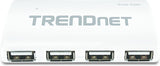 TRENDnet USB 2.0 7-Port High Speed Hub, 5V/2A Power Adapter, Up to 480 Mbps USB 2.0 Connection Speeds, 10 Watts Total Power, Compatible with Windows, Mac, and Linux, White, TU2-700 7 Port USB 2.0