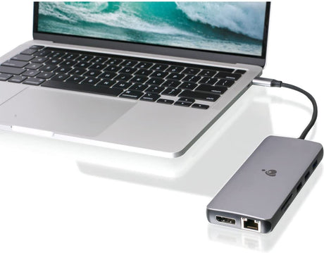 IOGEAR USB-C Triple Display Dock Station - 4K 60Hz - 2 HDMI - 1 DisplayPort - 2 USB 2-2 USB 3 - Ethernet - 3.5mm Audio - USB-C 100W PD - MacBook Pro/Air Thunderbolt 3 - Type C Laptop - GUD3C4K3P