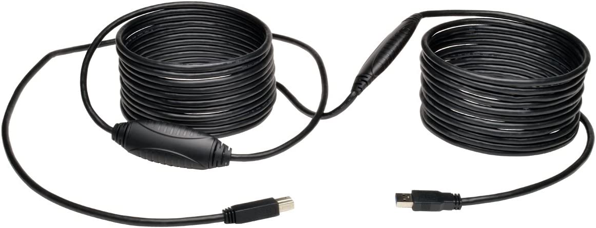 Tripp Lite USB 3.0 SuperSpeed Active Repeater Cable (AB M/M) 36ft. (11M) (U328-036),Black