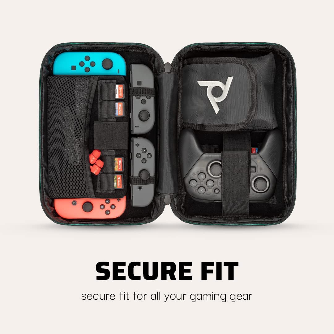 PDP Gaming Officially Licensed Switch Commuter Case - Zelda Breath of the WIld - Semi-Hardshell Protection - Protective PU Leather - Holds 14 Games - Works with Switch OLED &amp; Lite - Perfect for Travel