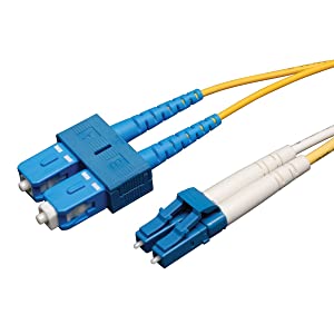 Tripp Lite Duplex Singlemode 9/125 Fiber Patch Cable (LC/SC), 1M (3-ft.)(N366-01M)