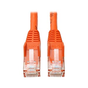 Tripp Lite Cat6 Gigabit Snagless Molded Patch Cable (RJ45 M/M) - Orange, 7-ft.(N201-007-OR) 7-ft. Orange