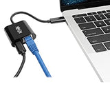 Tripp Lite USB C to Gigabit Ethernet Adapter USB Type C to Gbe Thunderbolt 3 Compatible w/ PD Charging (U436-06N-GB-C),black