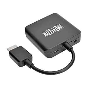 Tripp Lite HDMI Audio De-Embedder / Extractor with Built-In HDMI Cable UHD 4K x 2K (P130-06N-AUDIO),BLACK HDMI Extractor 6in