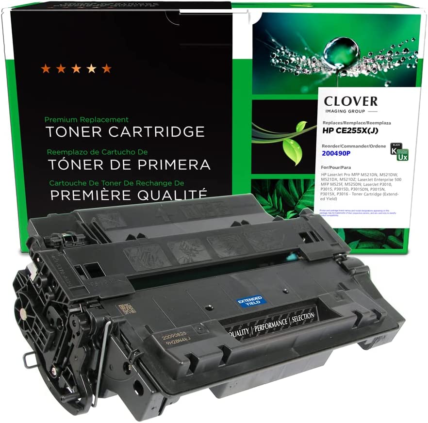 Clover imaging group Clover Remanufactured Toner Cartridge Replacement for HP CE255X | Black | Extended Yield
