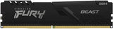 Kingston FURY Beast 16GB 3200MHz DDR4 CL16 Desktop Memory Single Stick KF432C16BB/16, Black Black 16GB 3200MHz Ram Only