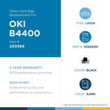 Clover imaging group Clover Replacement Toner Cartridge for OKI 43502301 | Black
