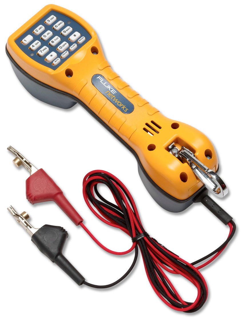 Fluke Networks TS30 Telephone Test Set with Angled Bed-of-Nails Clips With ABN Clips