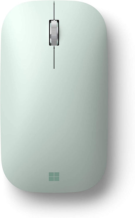 Microsoft Mobile Mouse - Mint. Comfortable Right/Left Hand Use with Metal Scroll Wheel, Wireless, Bluetooth for PC/Laptop/Desktop, works with Mac/Windows 8/10/11 Computers