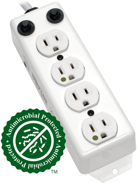 Tripp Lite Safe-IT Medical-Grade Power Strip, 4 15A Hospital-Grade Outlets, 7ft. Cord, UL 1363A, (PS-407-HG-OEM)