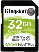 Kingston 32GB SDHC Canvas Select Plus 100R C10 UHS-I U1 V10 (SDS2/32GBCR)