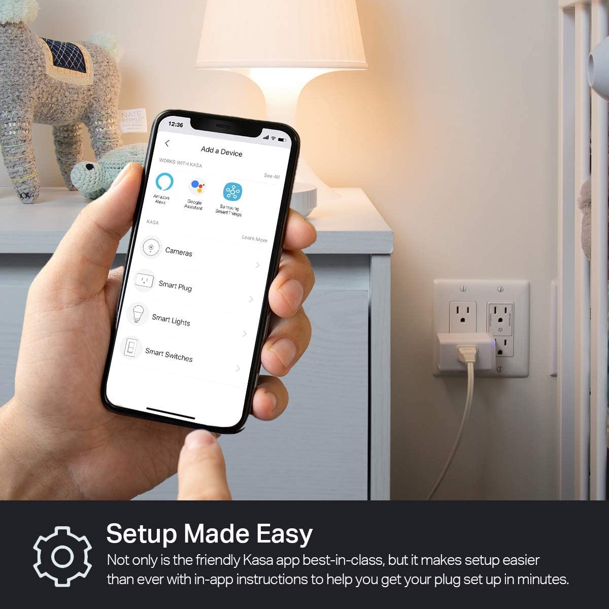 Kasa Smart Plug HS103P2, Smart Home Wi-Fi Outlet Works with Alexa, Echo, Google Home &amp; IFTTT, No Hub Required, Remote Control,15 Amp,UL Certified, 2-Pack White Mini Plug 2-Pack