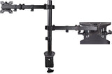 StarTech.com Monitor Arm with VESA Laptop Tray, For a Laptop (4.5kg/9.9lb) and a Single Display up to 32" (8kg/17.6lb), Black, Adjustable Laptop Arm Mount, C-clamp/Grommet Mount (A2-LAPTOP-DESK-MOUNT) Black Dual Joint Arm - Monitor &amp; Laptop