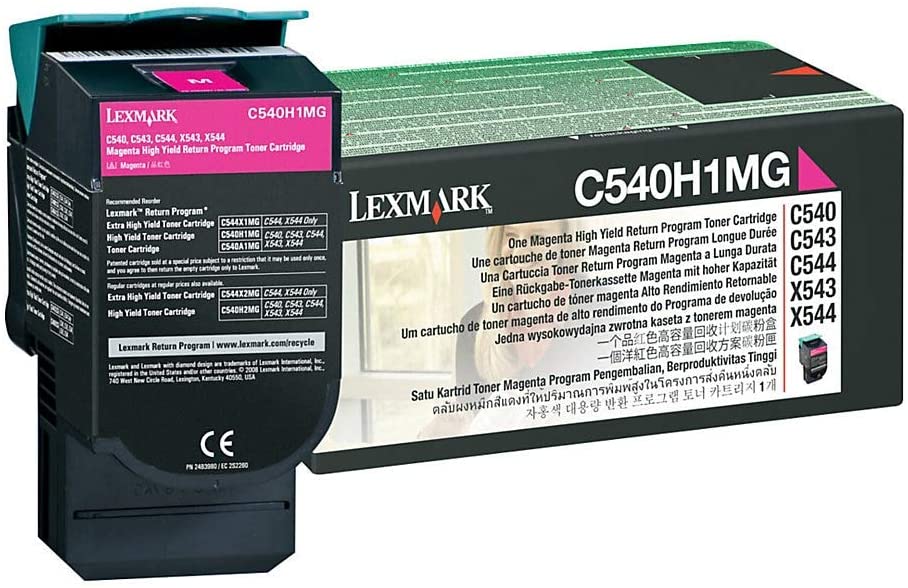 Lexmark C540H1 C540 C543 C546 X543 X544 X548 Toner Cartridge (Magenta) in Retail Packaging