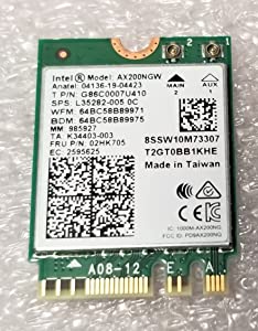 Intel AX200 IEEE 802.11ax Bluetooth 5.0 - Wi-Fi/Bluetooth Combo Adapter for Notebook - M.2-2.40 Gbit/s - 2.40 GHz ISM - 5 GHz UNII - Internal