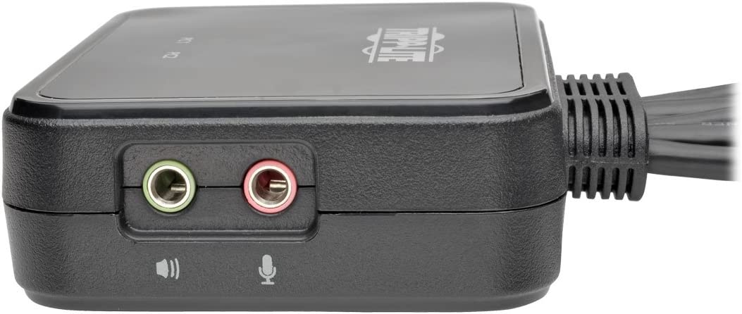 TRIPP LITE 2-Port USB HDMI Cable KVM Switch with Audio/Video, Cables &amp; USB Peripheral Sharing 1920 x 1200, 1080p 2-Port USB/HDMI