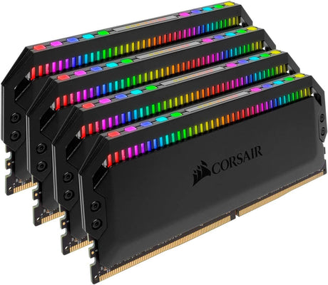 CORSAIR Dominator Platinum RGB 32GB (4x8GB) DDR4 3200 (PC4-25600) C16 1.35V Desktop Memory - Black 32GB (4x8GB) RGB