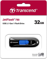 Transcend 32GB JetFlash 790 USB 3.1 Flash Drive (TS32GJF790K),Black Black 32GB
