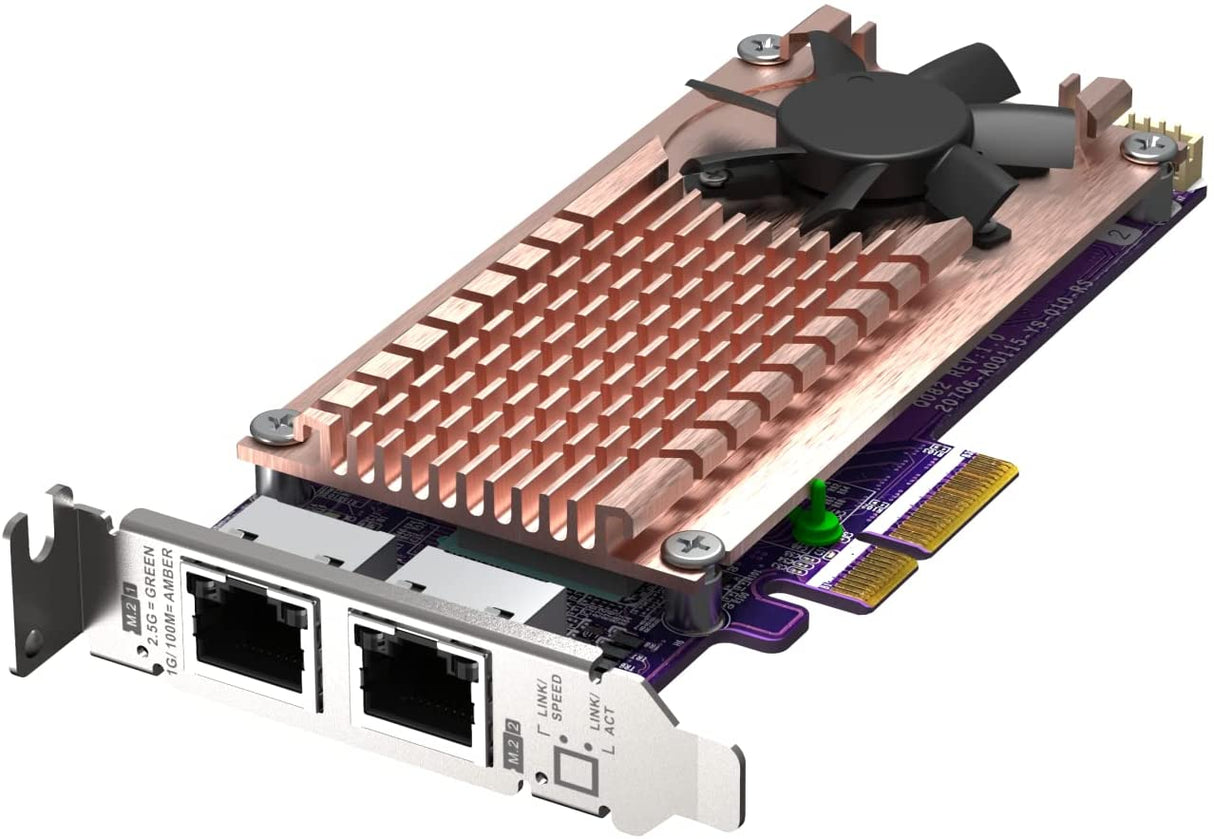 QNAP QM2-2P2G2T2 x PCIe Gen3 M.2 NVMe SSD &amp; 2 x 2.5GbE Port Expansion Card to Enhance Performance