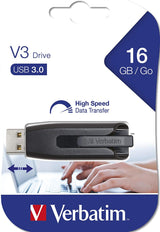 Verbatim 16GB Store 'n' Go V3 USB 3.0 Flash Drive - Gray