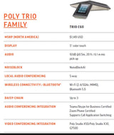 Poly - Trio C60 IP Conference Phone (Polycom) - Smart Conference Phone for Any Meeting Space - 5" Color Touch Display - Works with Teams, Zoom &amp; More