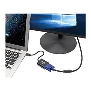 Tripp Lite Mini DisplayPort 1.2 to VGA Adapter Converter Active 1920 x 1200, 1080p Black mDP to VGA (P137-06N-VGAV2B) VGA (Black)