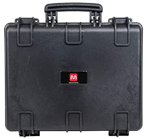 Monoprice Weatherproof / Shockproof Hard Case - Black IP67 level dust and water protection up to 1 meter depth with Customizable Foam, 19" x 16" x 8" Black 28.5 Liter Hard Case