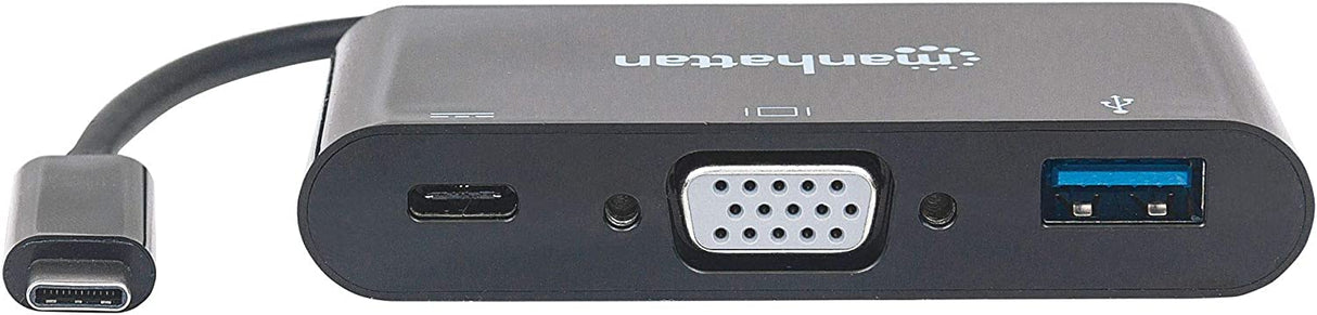 Manhattan VGA to HDMI Converter Black USB Type-C VGA Docking Converter