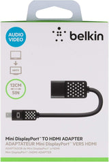 Belkin Mini DisplayPort to HDMI Adapter. 4k Compatible (Black)