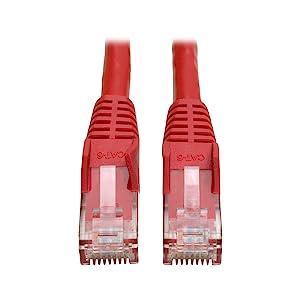 Tripp lite 1FT CAT6 Gigabit Red Snagless Patch Cable RJ45M/M 1-ft. Red