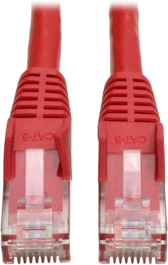 Tripp Lite Cat6 Gigabit Snagless Molded Patch Cable (RJ45 M/M) - Red, 3-ft.(N201-003-RD) 3-ft. Red