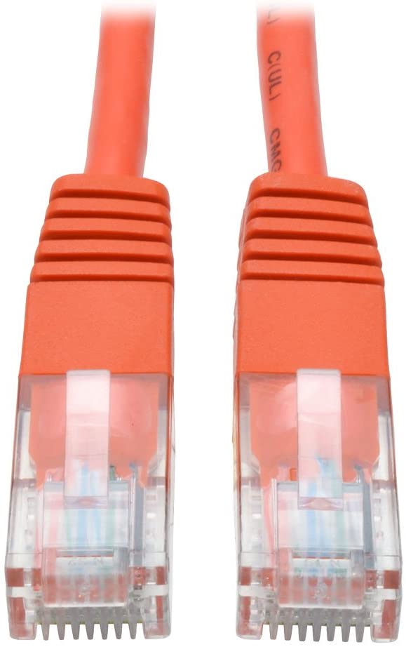 Tripp Lite Cat5e 350MHz Molded Patch Cable (RJ45 M/M) - Orange, 14-ft.(N002-014-OR) 14 feet Orange