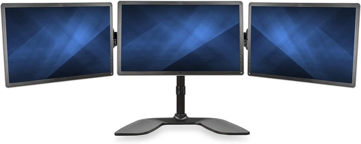 StarTech.com Triple Monitor Stand - Articulating - For Monitors 13 to 27 Adjustable VESA Computer Monitor Stand for 3 Monitor Setup - Steel - Black (ARMBARTRIO2)